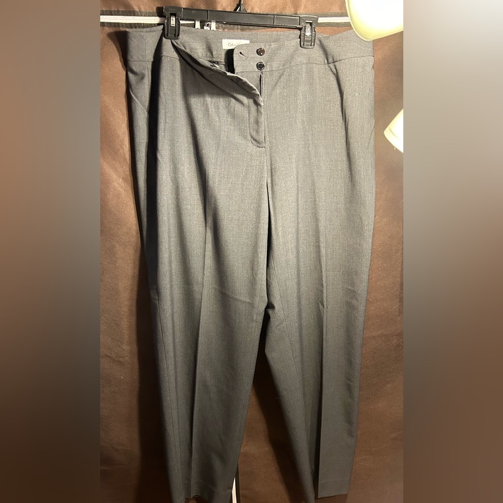 Calvin Klein professional business pants size 16w Dark Gray.